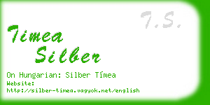 timea silber business card